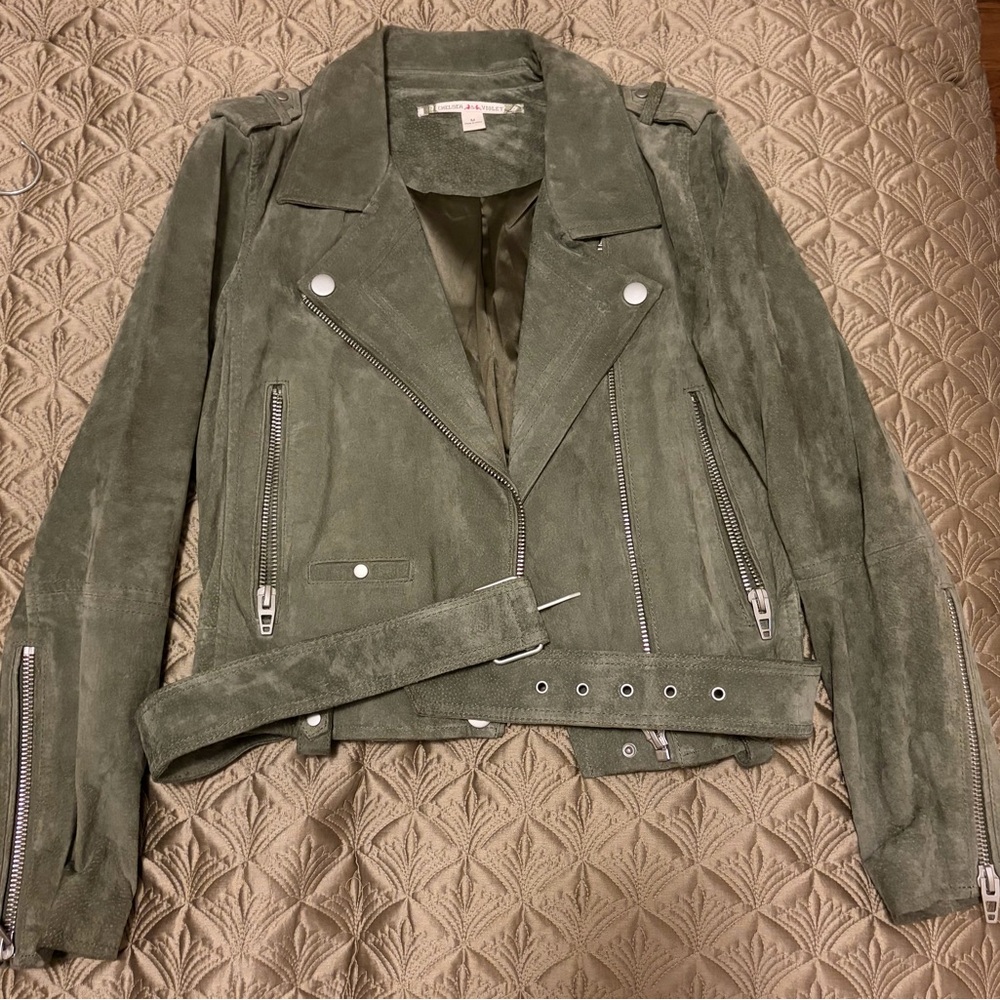 Women’s Olive Green Suede Jacket